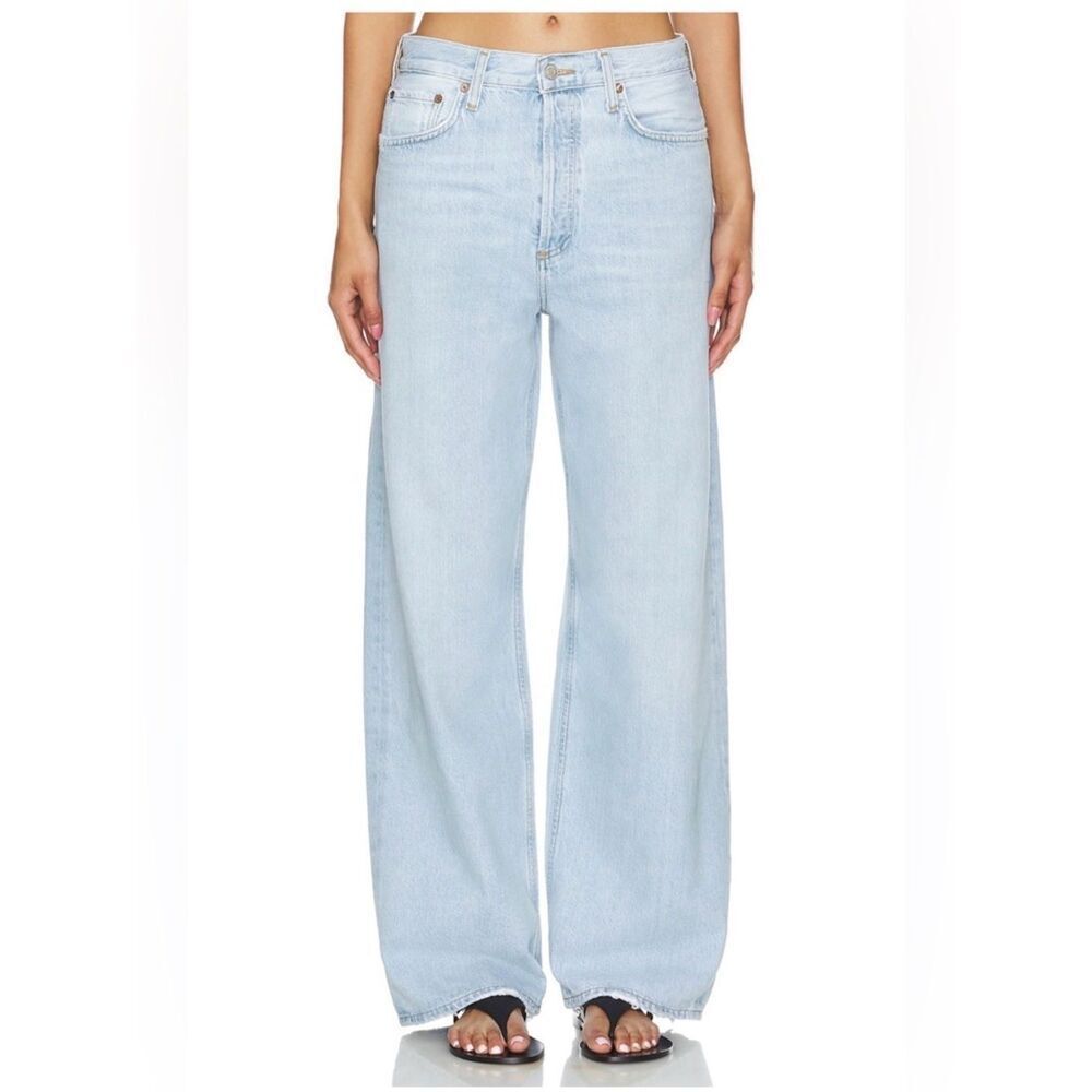 NWT AGOLDE Low Slung Baggy Jeans in “Fragment” light wash - Picture 6 of 11